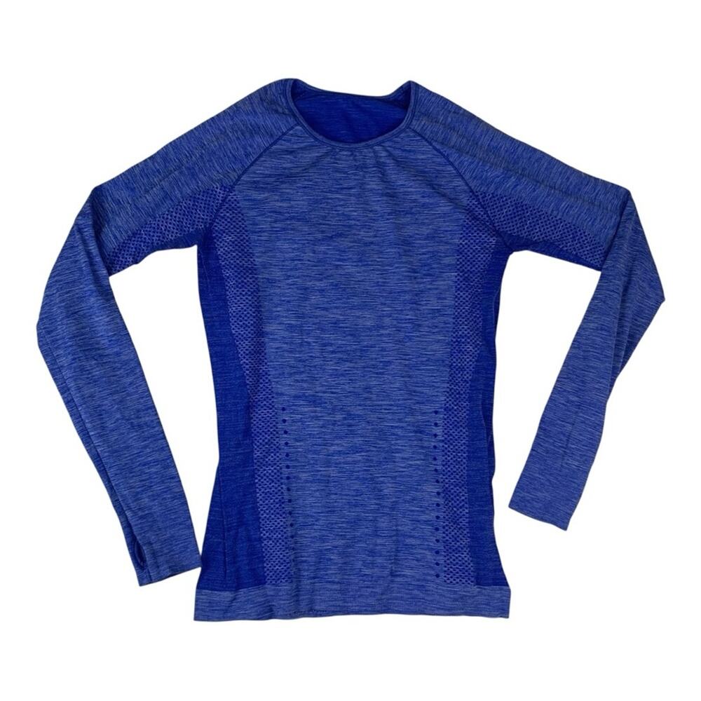 Sweaty Betty size medium Vibrant Blue Seamless Top athletic swiftly
